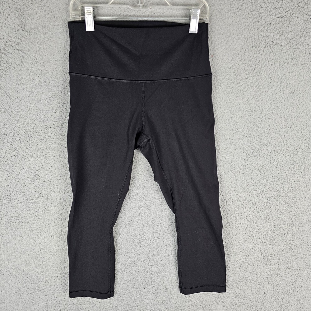 Lululemon Wunder Under Crop Leggings Womens 6 BlackActivewear Gym LW6AGZSN